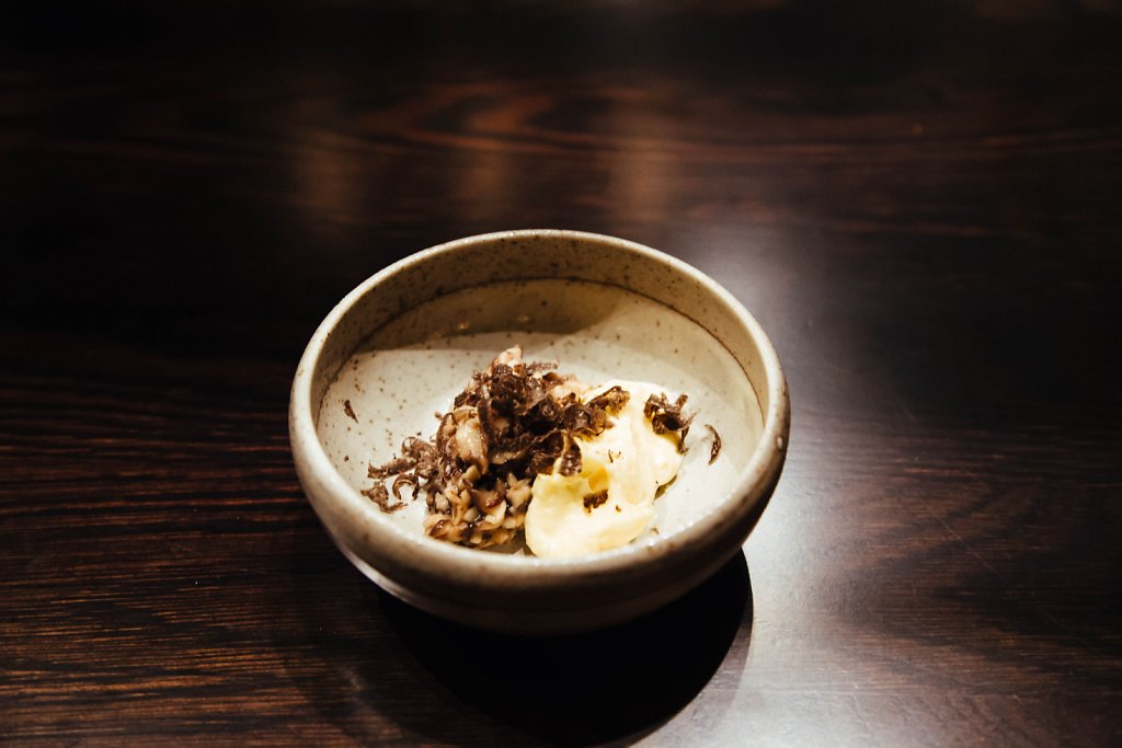 Chawanmushi—egg cream, shiitake and truffles